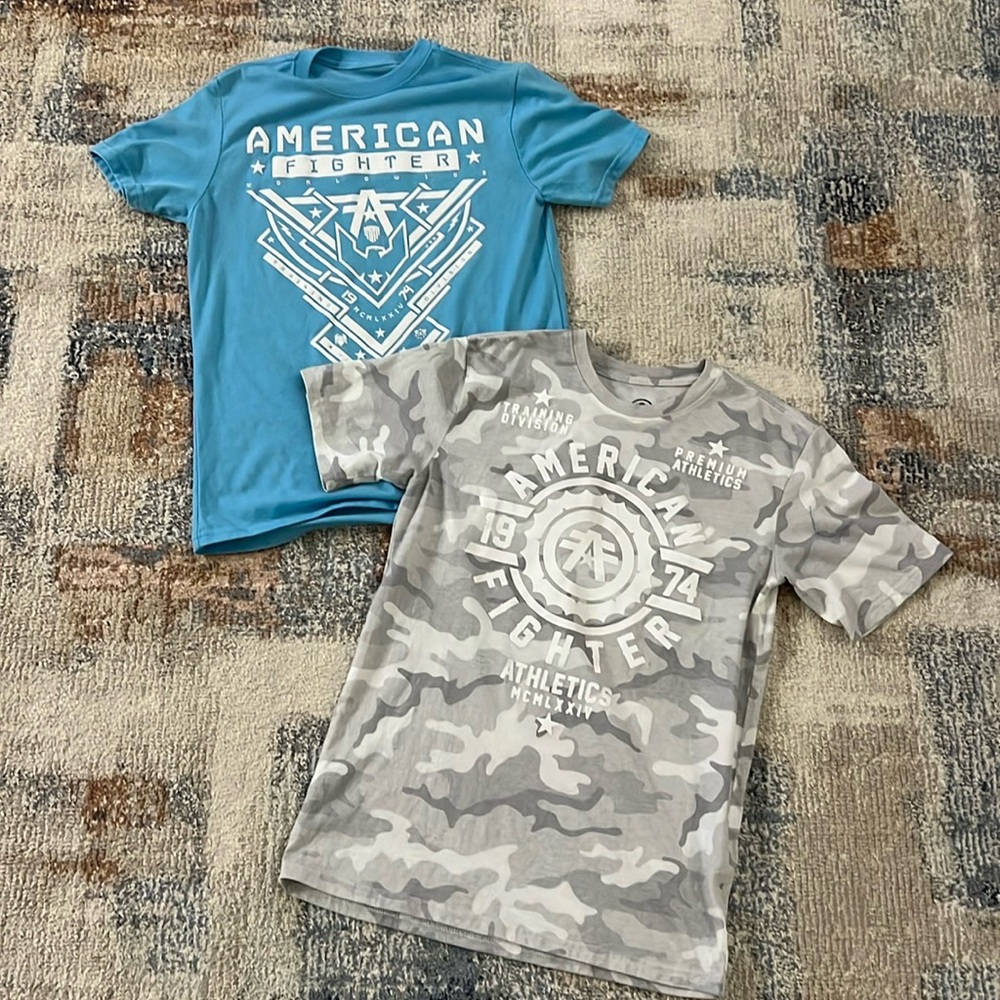 American Fighter Youth Large shirts. Lot of (2). Good condition.
